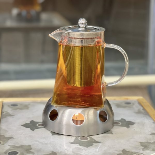 قوری پیرکس با در و‌ صافی استیل1194